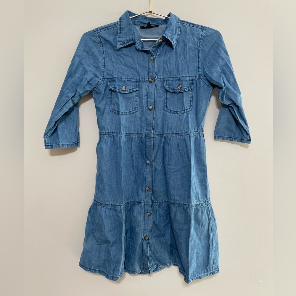 Blue Denim Kids Casual Dress